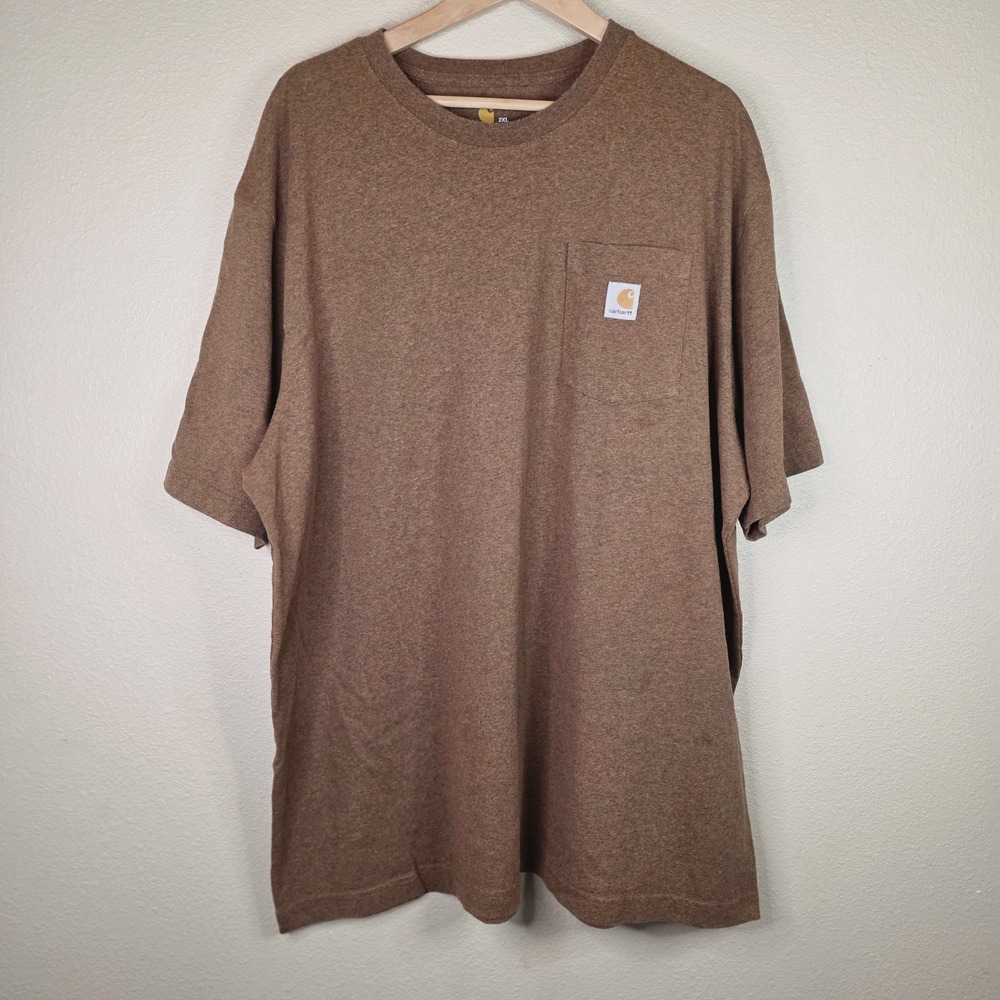 Carhartt Original Fit  T Shirt Size 2XL Short Sleeve Brown Bronze Workwear